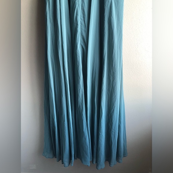 NEW Birdy Grey Kaia Chiffon Sea Glass Lined Long Dress Size Extra Large Pockets - Picture 11 of 16